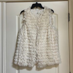 Studio JPR Cream Faux Fur Vest